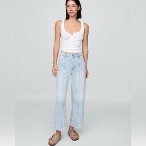 GAP High Rise Stride Wide-Leg Ankle Jeans